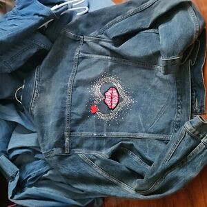 Ladies embellished jean jacket
